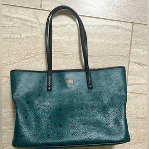 MCM Tote -teal/black